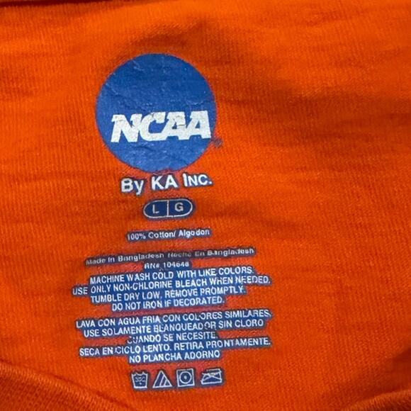 NCAA Auburn Tigers Long Sleeve AU Orange V Neck Cotton Size Large - Picture 5 of 5